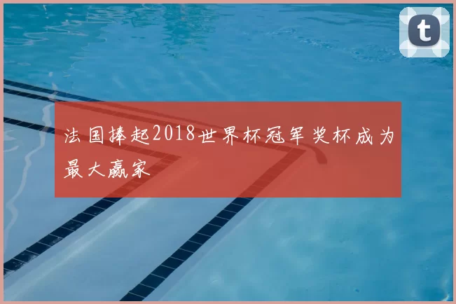 法国捧起2018世界杯冠军奖杯成为最大赢家